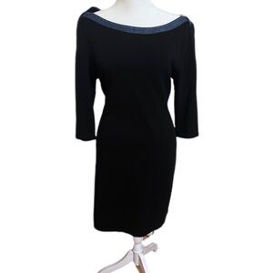 Tommy Hilfiger Black Dress with Blue Accent